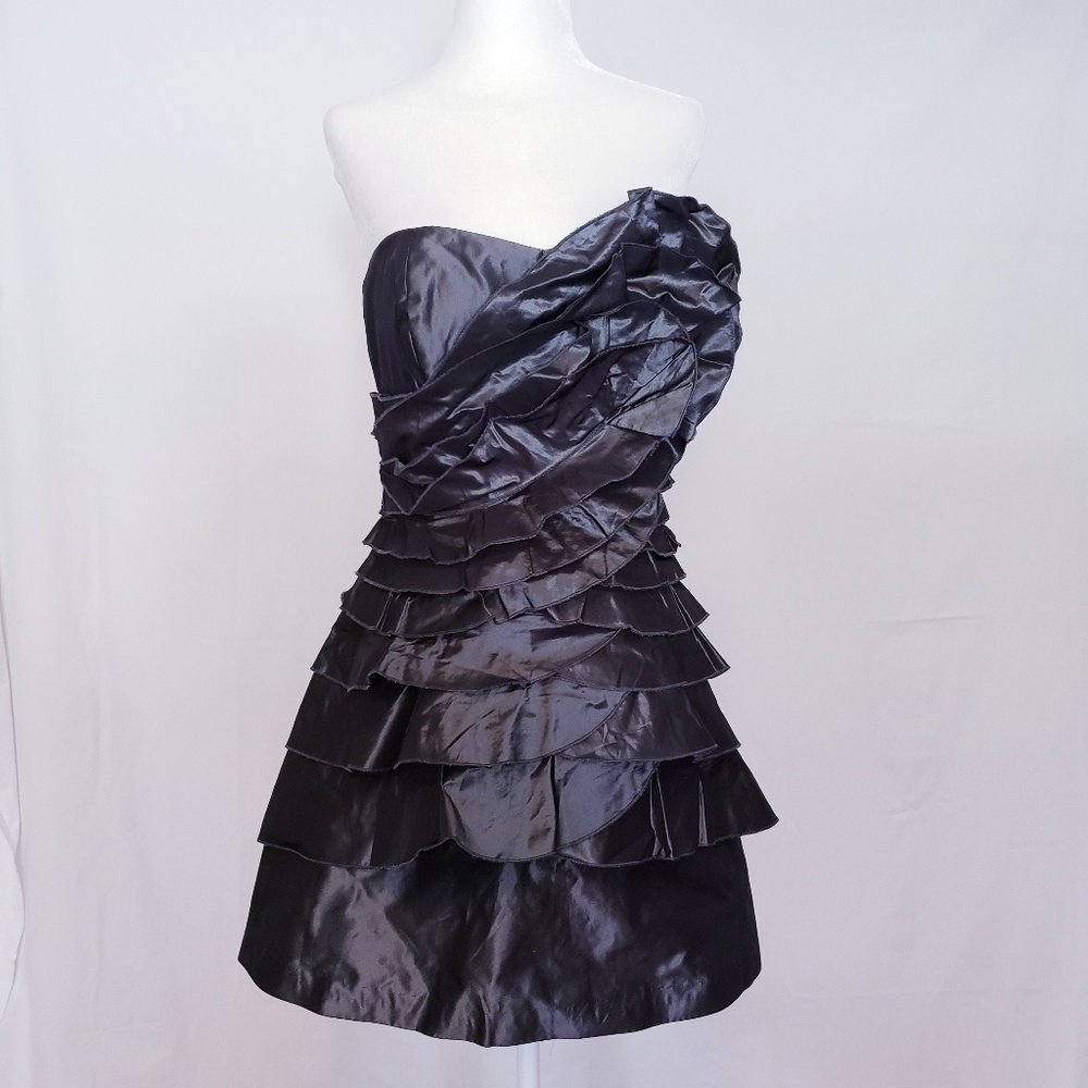 BCBGeneration Strapless Ruffled Party Dress
